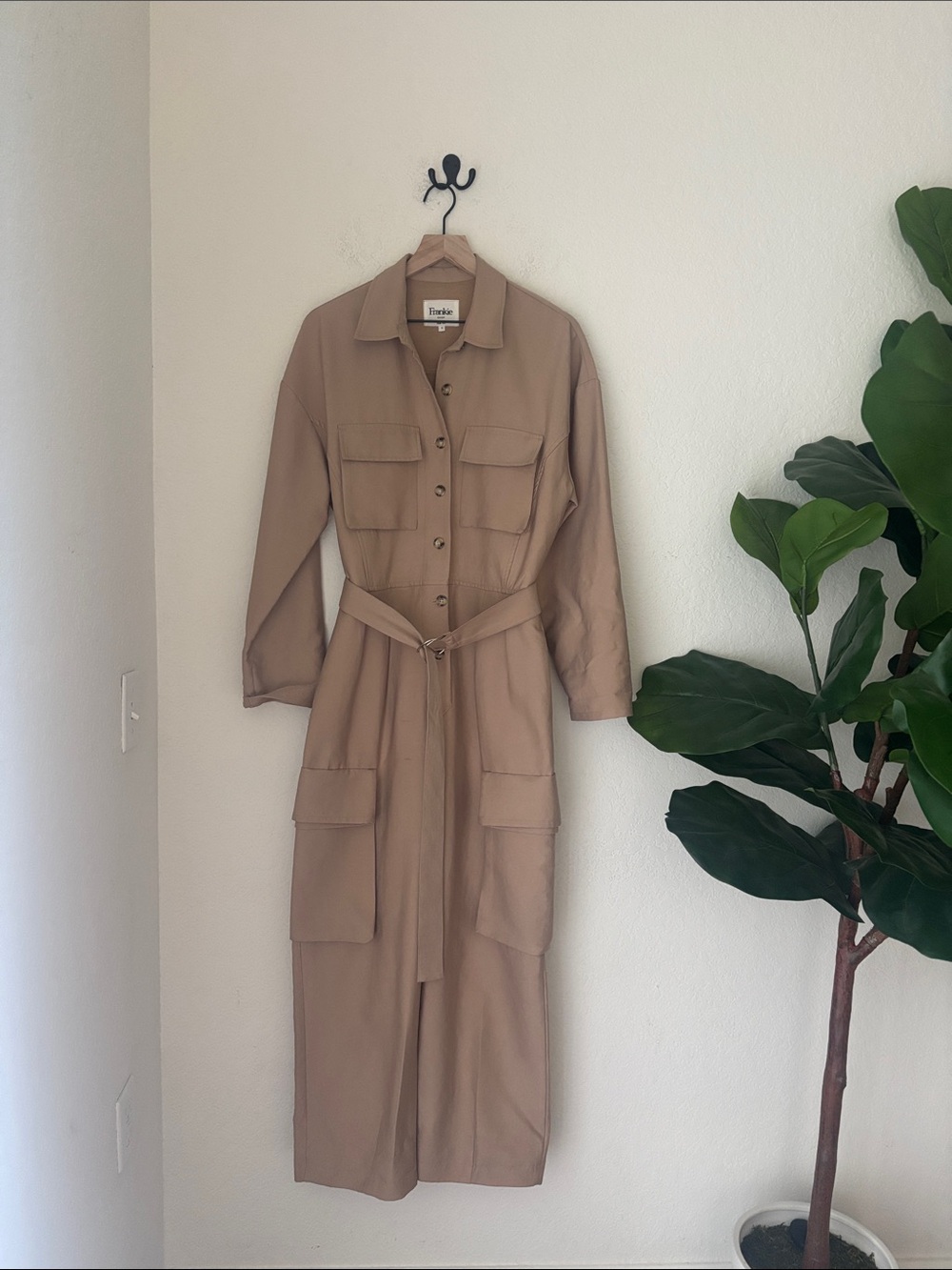 Frankie Shop khaki Utility jumpsuit size small
